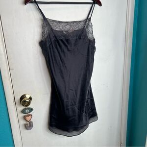 Victoria’s Secret angels lace trim silk lingerie night gown